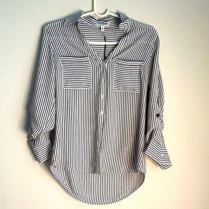 Long sleeve striped button up
